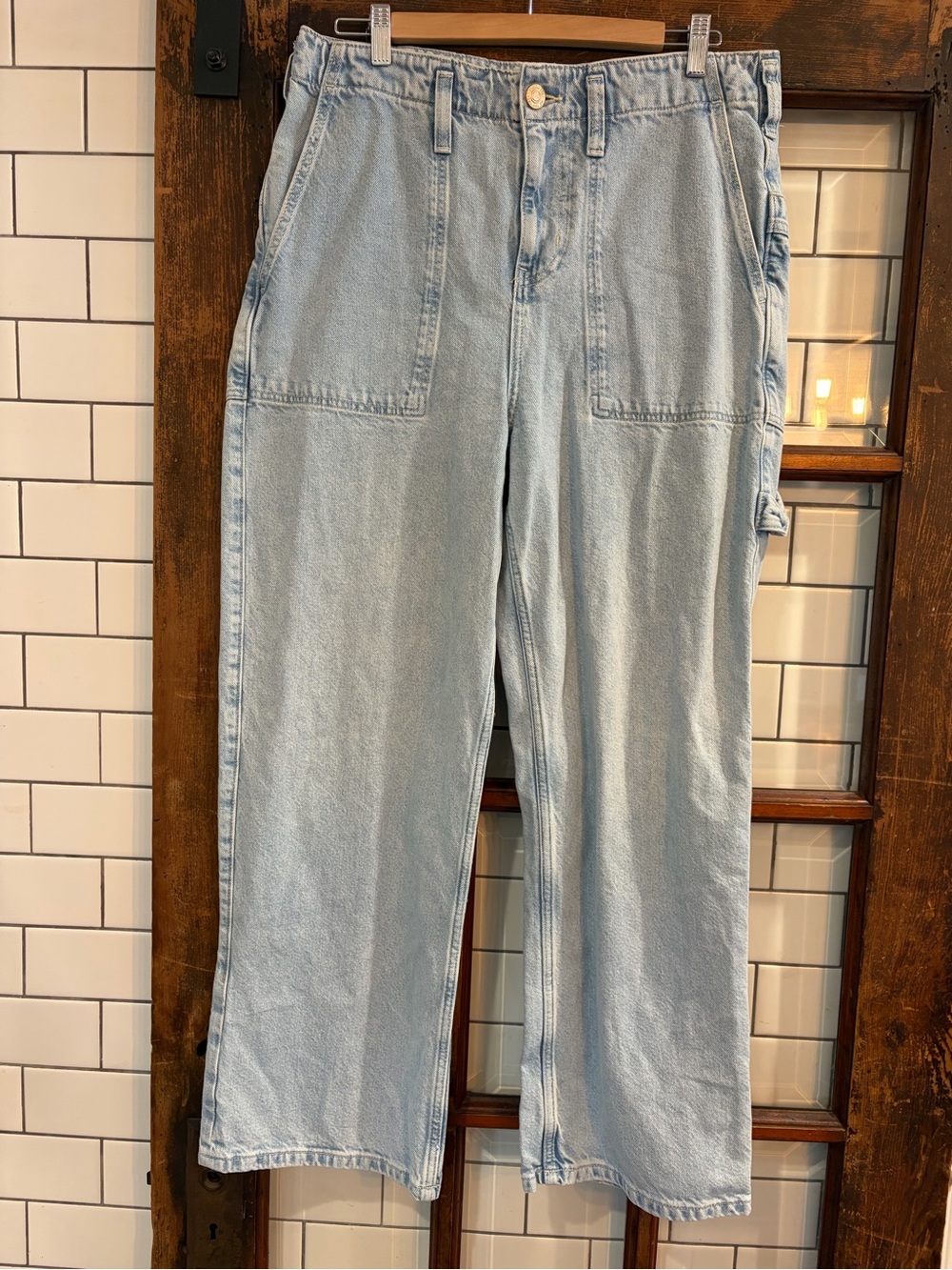 We The Free Light Blue Straight Leg Carpenter Jeans